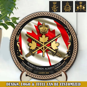 Personalized Canadian Veteran Logo Always Ready Always There Customized Wooden Frame Printed AHVQ241321