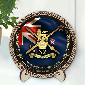 Personalized New Zealand Veteran Logo Always Ready Always There Customized Wooden Frame Printed AHVQ241321