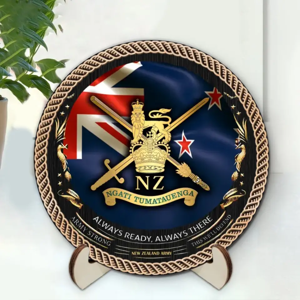 Personalized New Zealand Veteran Logo Always Ready Always There Customized Wooden Frame Printed AHVQ241321