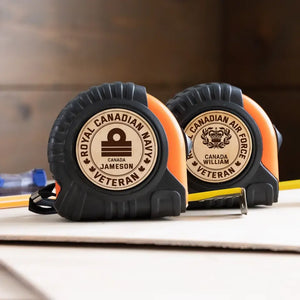 Personalized Canadian Army Veteran Custom Rank & Name Tape Measure Printed KVH241318