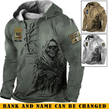 Personalized Australian Veteran Rank Camo Custom Name Lace-up Long Sleeves Hoodie 3D Printed LVA241325