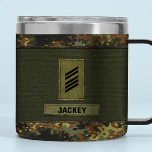 Personalized German Veteran Rank Camo Custom Name Coffee Cup 3D 12oz Printed KVH241324