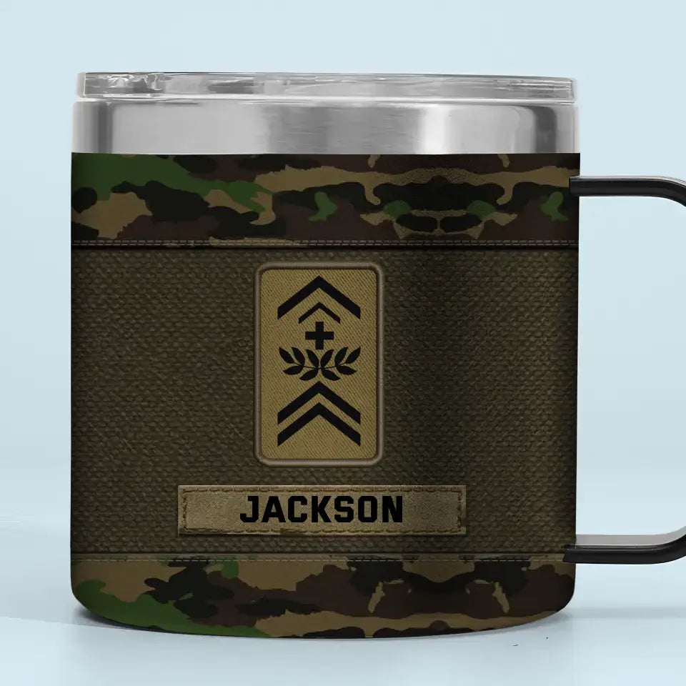 Personalized Swiss Veteran Rank Camo Custom Name Coffee Cup 3D 12oz Printed KVH241324