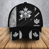 Personalized Canadian Army Logo Canadian Rank Custom Name Cap 3D Printed AHVA241334