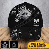 Personalized Australian Army Logo Australian Rank Custom Name Cap 3D Printed AHVA241334