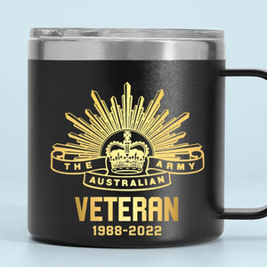 Personalized Australian Army Logo Australian Veteran Custom Service Time Coffee Cup Printed KVH241341