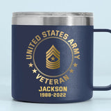 Personalized US Army Logo US Veteran Custom Service Time Coffee Cup Printed KVH241341