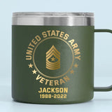 Personalized US Army Logo US Veteran Custom Service Time Coffee Cup Printed KVH241341