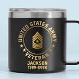 Personalized US Army Logo US Veteran Custom Service Time Coffee Cup Printed KVH241341