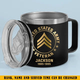 Personalized US Army Logo US Veteran Custom Service Time Coffee Cup Printed KVH241341