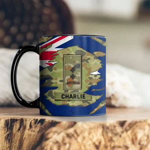 Personalized Australian Veteran Rank Camo Custom Name Mug Printed KVH241344