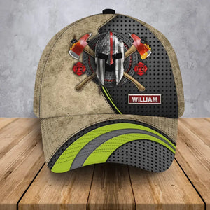 Personalized Spartan US Firefighter Logo Custom Name Cap 3D Printed AHVQ241353