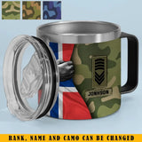 Personalized Norwegian Veteran Rank Camo Custom Name Coffee Cup 3D 12oz Printed KVH241352