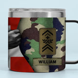 Personalized Swiss Veteran Rank Camo Custom Name Coffee Cup 3D 12oz Printed KVH241352