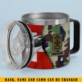 Personalized Swiss Veteran Rank Camo Custom Name Coffee Cup 3D 12oz Printed KVH241352