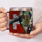 Personalized Swiss Veteran Rank Camo Custom Name Coffee Cup 3D 12oz Printed KVH241352