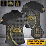 Personalized Australian Veteran Branch Logo Rank Camo Custom Name & Time Polo Shirt 3D Printed AHVQ241368