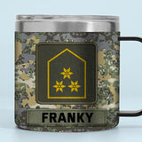 Personalized Austrian Veteran Rank Camo Custom Name & Time Coffee Cup 12oz Printed KVH241373