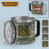 Personalized Austrian Veteran Rank Camo Custom Name & Time Coffee Cup 12oz Printed KVH241373
