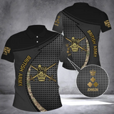 Personalized UK Veteran Branch Logo Rank Camo Custom Name & Time Polo Shirt 3D Printed AHVQ241368