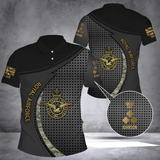 Personalized UK Veteran Branch Logo Rank Camo Custom Name & Time Polo Shirt 3D Printed AHVQ241368
