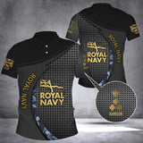 Personalized UK Veteran Branch Logo Rank Camo Custom Name & Time Polo Shirt 3D Printed AHVQ241368