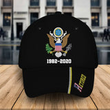 Personalized Retired US Veteran Logo Custom Service Time Cap 3D Printed QTKH241369