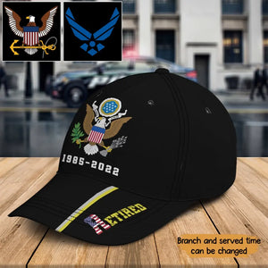 Personalized Retired US Veteran Logo Custom Service Time Cap 3D Printed QTKH241369