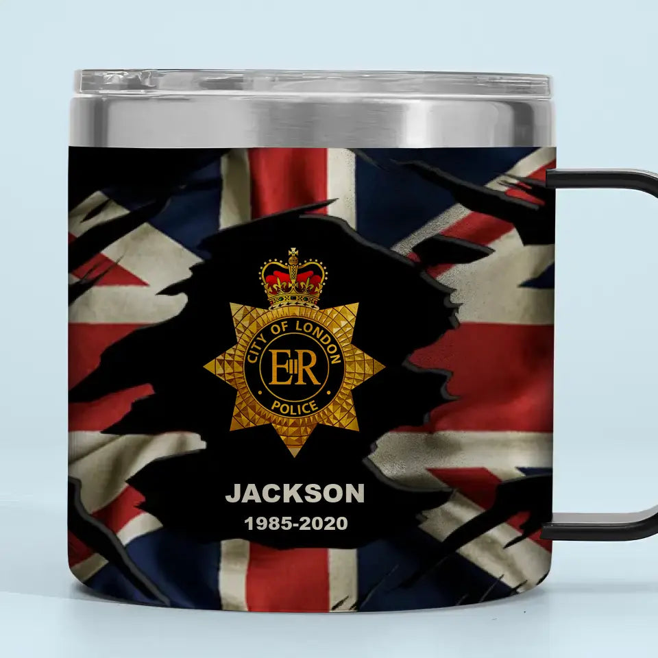 Personalized UK Police Branch Logo Custom Name & Time Coffee Cup 3D 12oz Printed KVH241387