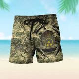 Personalized Austrian Veteran Rank Camo Custom Name Swim Trunks For Men Printed VQ241380