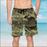 Personalized Austrian Veteran Rank Camo Custom Name Swim Trunks For Men Printed VQ241380
