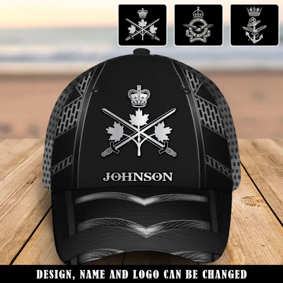 Personalized Canadian Veteran Logo Custom Name Cap 3D Printed AHVQ241394