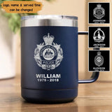 Personalized Australian Police Logo Custom Name & Time Laser Handle Cup Printed VQ241398