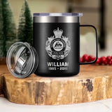 Personalized Australian Police Logo Custom Name & Time Laser Handle Cup Printed VQ241398