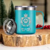 Personalized Australian Police Logo Custom Name & Time Laser Handle Cup Printed VQ241398