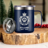 Personalized Australian Police Logo Custom Name & Time Laser Handle Cup Printed VQ241398