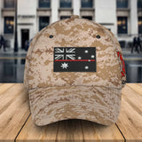 Personalized Australian Firefighter Flag Custom Name Cap 3D Printed QTKH241404