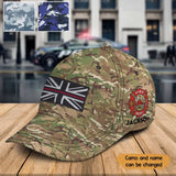 Personalized UK Firefighter Flag Custom Name Cap 3D Printed QTKH241404
