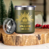 Personalized Australian Veteran Logo Custom Name & Time Laser Handle Cup Printed VQ241436