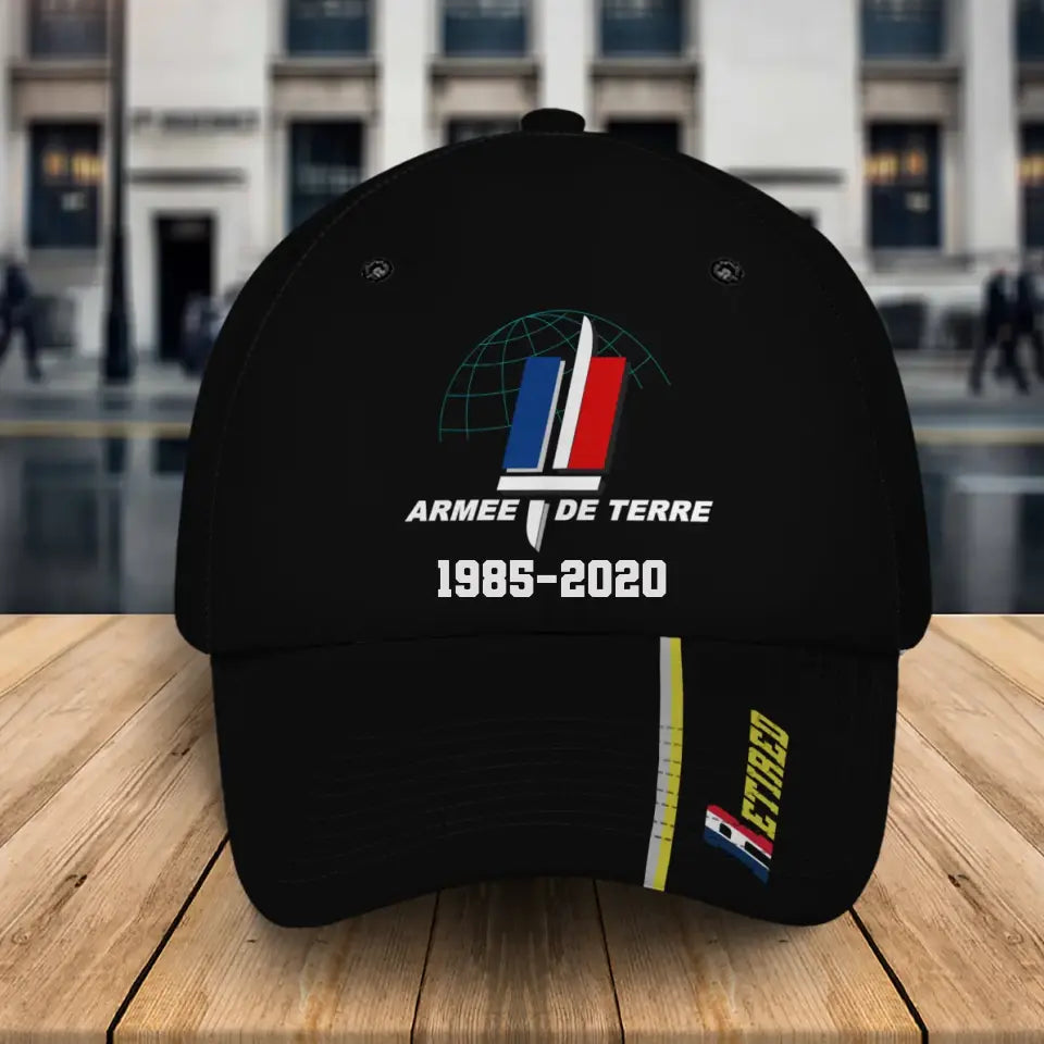 Personalized Retired French Veteran Branch Logo Custom Service Time Cap 3D Printed QTKH241445