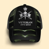 Personalized Canadian Veteran Logo & Service Time Cap 3D Printed QTVQ241467