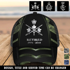 Personalized Canadian Veteran Logo & Service Time Cap 3D Printed QTVQ241467