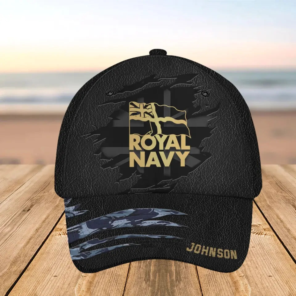 Personalized UK Army Veteran Camo Custom Name Cap 3D Printed AHHN241489