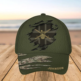 Personalized UK Army Veteran Camo Custom Name Cap 3D Printed AHHN241489
