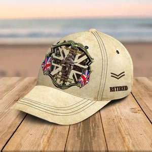 Personalized UK Army Veteran Custom Rank, Name & Service Time Cap 3D Printed AHHN241513