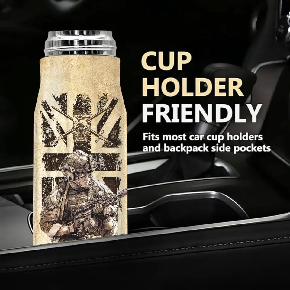 Personalized I'm a Veteran I Love Freedom I Wore Dog Tags I Have Served My Country I Walked The Walk British Army Bullet Tumbler Printed AHVA241515