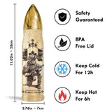 Personalized I'm a Veteran I Love Freedom I Wore Dog Tags I Have Served My Country I Walked The Walk Canadian Army Bullet Tumbler Printed AHVA241515