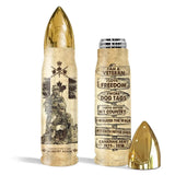 Personalized I'm a Veteran I Love Freedom I Wore Dog Tags I Have Served My Country I Walked The Walk Canadian Army Bullet Tumbler Printed AHVA241515