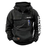 Personalized Spartan Helmet Canadian Police Custom Name American Retro Hooded Sweatshirt Printed QTKH241544