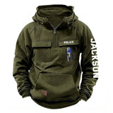 Personalized Spartan Helmet Canadian Police Custom Name American Retro Hooded Sweatshirt Printed QTKH241544